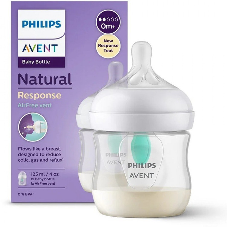 شیشه شیر ریسپانس اونت فیلیپس Avent - ۱۲۵ میل