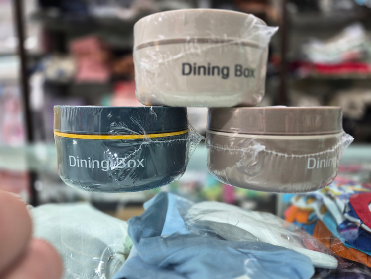ظرف غذای داخل استیل dining box رنگ سورمه ای