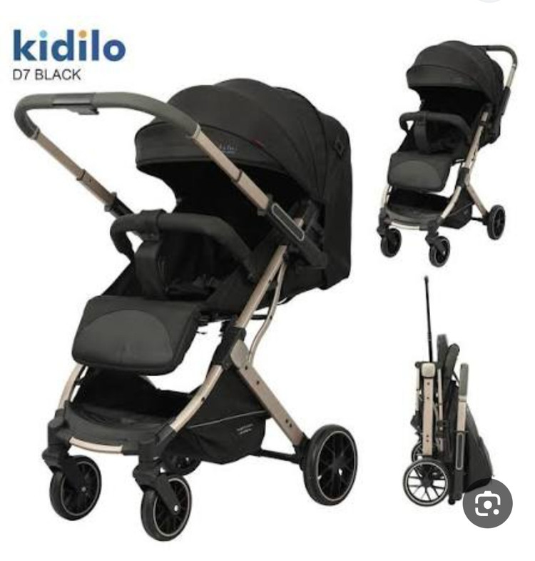 کالسکه D7 کیدیلو رنگ مشکی kidilo